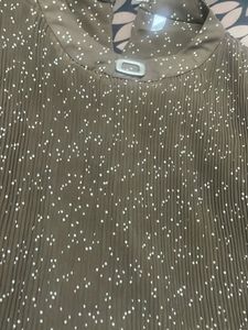 Elegant Polka Dot Wrinkle Blouse