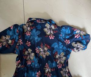 Floral Print Shirt Dress