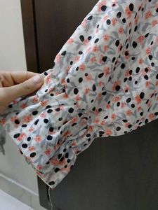 Floral Print Blouson Top