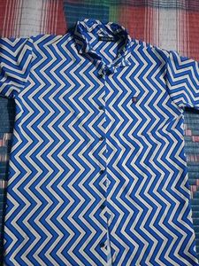 Blue Zig-Zag Shirt