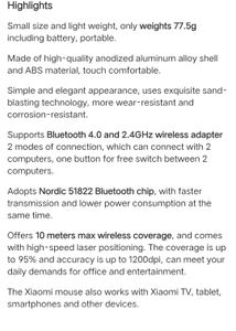 Mi Dual Mode Wireless Mouse
