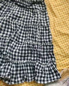 Black&amp; White Check Skirt