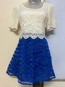 Pintrest Chic White & Blue Dress