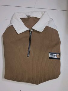Brown &amp; White Pullover
