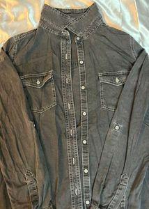 Vintage Black Denim Shirt