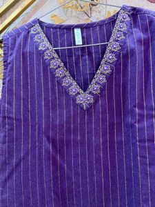 Purple Kurta Set