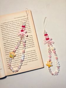 Aesthetic Pink Phone Charms With Star Charm