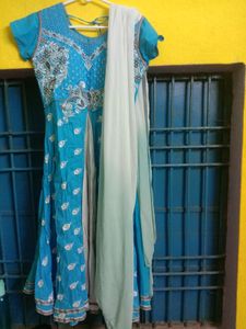 Women Anarkali Kurti With Dupatta.