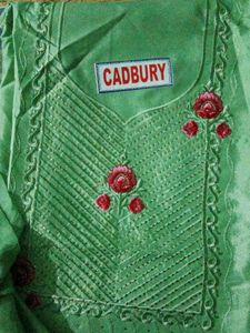 Green Embroidered Kurta Set