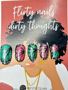 Butterfly Magnetic Chrome Nails