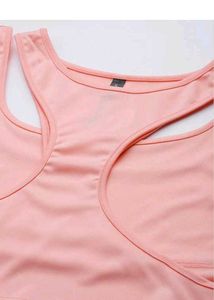 Peach Cutout Sports Bra With 50% Offer