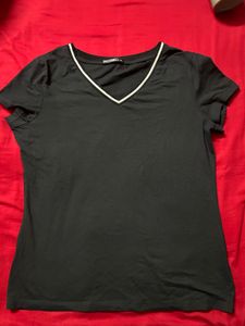 Black V-Neck Tee