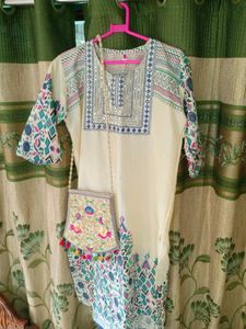 Kurti With Sling Bag