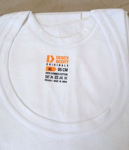 Dixcy Scott Originals 95cm(XL size) 100% Cotton Round Neck With Sleeve Vest For Mens