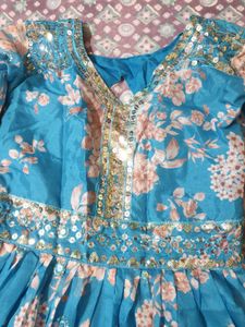 Elegant Floral Anarkali Gown
