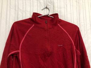 Hind Red Long Sleeve Half Zip T Shirt
