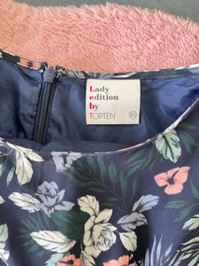 Floral Print Ruffle Hem Dress