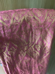 Pink &amp; Gold Zari Paisley Scarf