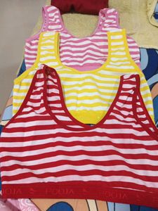 Striped Sports Bras - Girls
