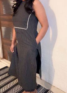 Striped Black Kurta set (item 8)