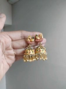 Temple Jhumka Earrings
