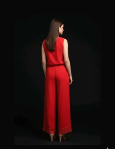 Red womens xxl free size Plazzo