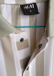🌟Classic Striped Cotton Full-Sleeve Polo T-Shirt✨
