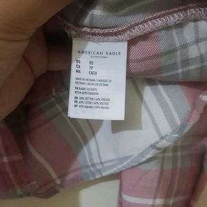 American Eagle Cropped Fannel SHIRT