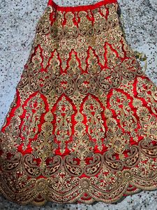 Red Bridal Lehenga With Dupatta &amp; Blouse