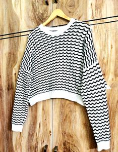 Patterned Knit Sweater size-44