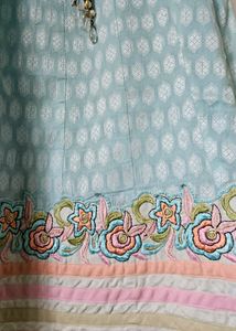 Powder Blue Anarkali Kurti
