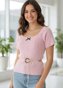 Knitted Blush pink Top