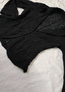 Elegant Black Lace Blazer