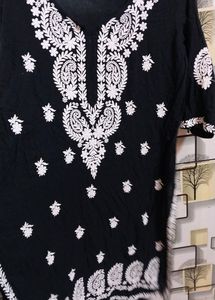 Black Chikankari Kurta