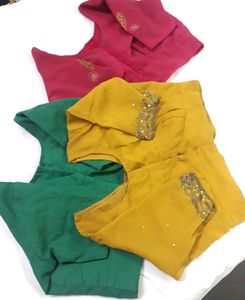Combo 3 Blouses Kasab embroidery work designs