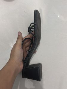 Minimalist Black Heeled Sandals