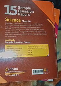 Arihant CBSE Class 10 Sample Papers