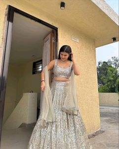 🆕️🆕️Premium Rangoli Silk Sequins Embellished Lehenga