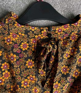 Topshop Disty Floral Print Long Sleeve Playsuit