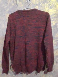 Maroon And Black HighLo Sweater