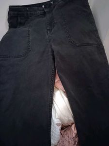 Charcoal Wide Leg Pant