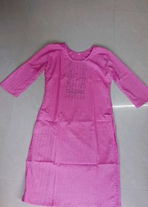 Pink Cotton Kurti