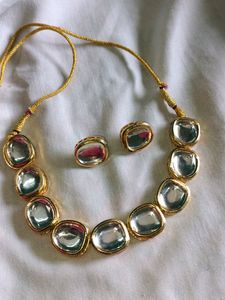 Necklace, Earrings And Bracelet With Ring
