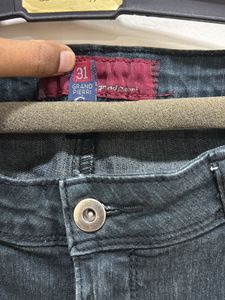 Slight slim fit greenish black jean