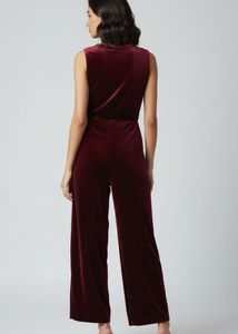 Wardrobe Burgundy Velvet Jumpsuit L