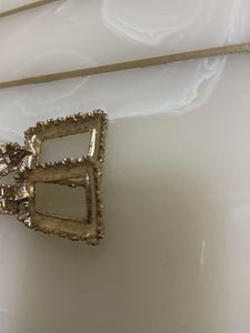 Golden Square Earrings