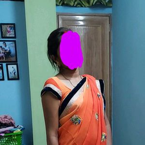 Ombre Orange Saree