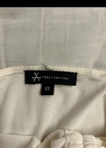 White Ruched Drawstring Crop Top