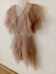 FAIRY SHIMMERY RUFFLE MESH DRESS
