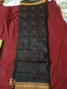 Black Printed Saree